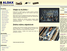 Tablet Screenshot of aldax.cz